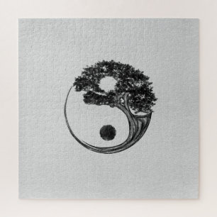 Yin Yang Tree Leinwand