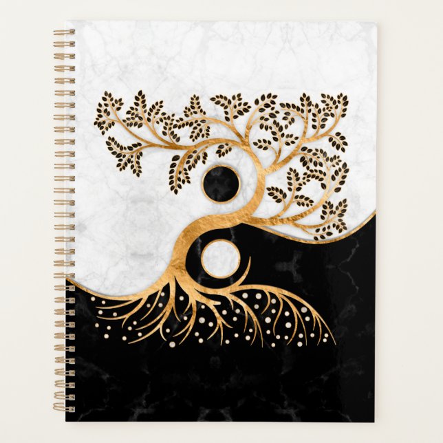 Yin Yang Tree - Marbles and Gold Planer (Vorderseite)