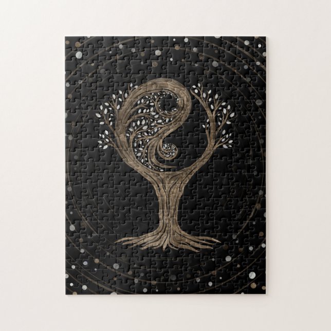 Yin Yang Tree - Mutter von Perl und Gold (Vertikal)