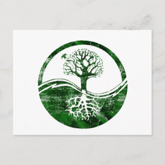 Yin Yang Tree Postkarte