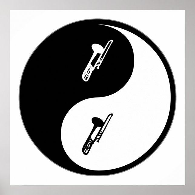 Yin Yang Trombone Poster (Vorne)