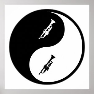 Yin Yang Trompete Poster