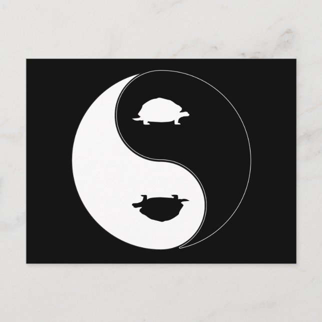 Yin Yang Turtle Postkarte (Vorderseite)