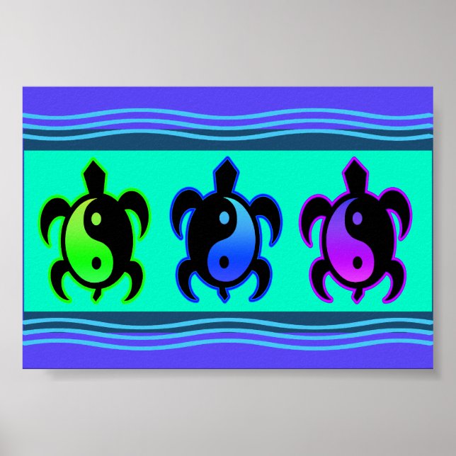 Yin Yang Turtles Poster (Vorne)