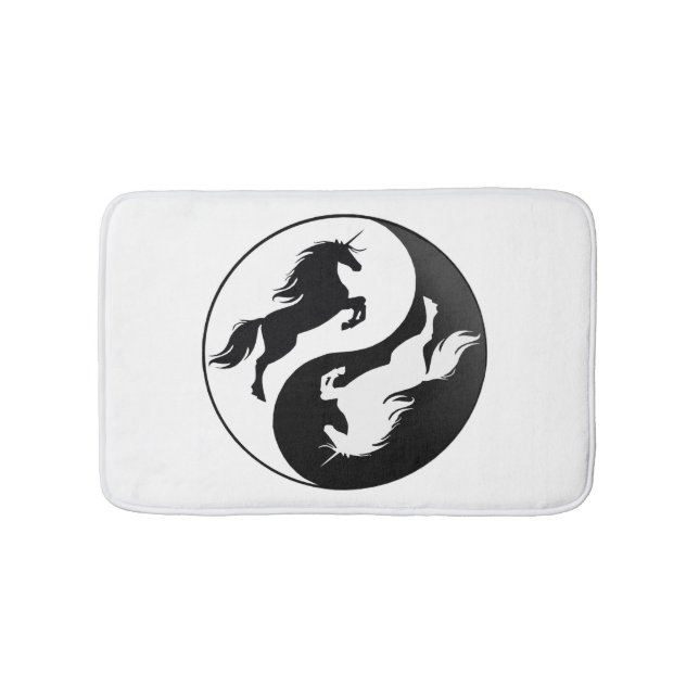 Yin Yang Unicorn Bath Mat Badematte (Vorderseite)