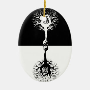 Yin Yang Verzierung Keramik Ornament