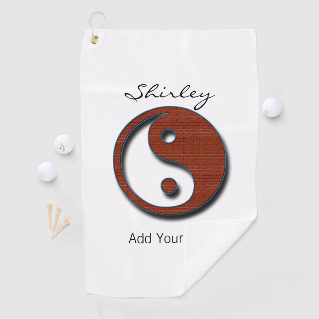 Yin Yang von Shirley Taylor Golfhandtuch (Insitu)