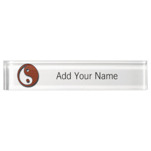 Yin Yang von Shirley Taylor Namensplakette