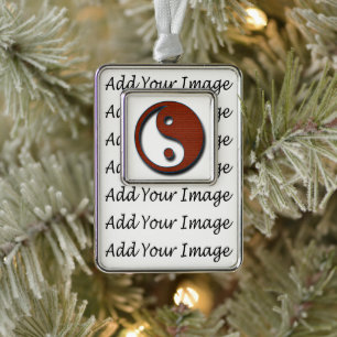 Yin Yang von Shirley Taylor Rahmen-Ornament Silber