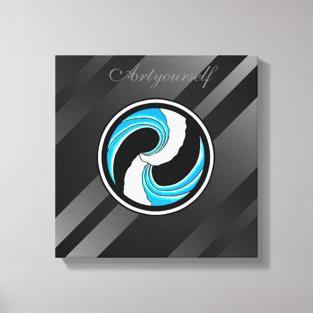 Yin Yang Waves Leinwanddruck (Vorderseite)