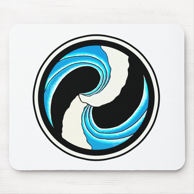 Yin Yang Waves Mousepad (Vorne)