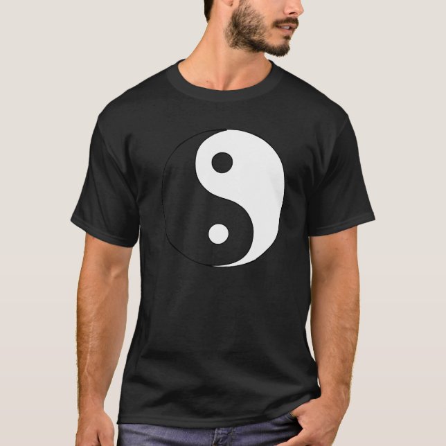 Yin Yang (weißes u. transparentes) T-Shirt (Vorderseite)