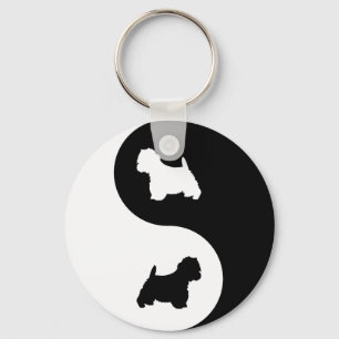 Yin Yang Westie Schlüsselanhänger