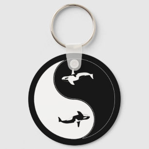 Yin Yang Whale Schlüsselanhänger