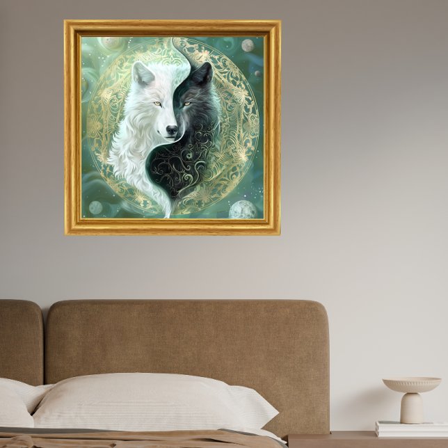 Yin Yang Wolf Art - Fantasy Artwork  Poster (Von Creator hochgeladen)
