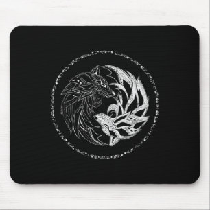 Yin Yang, Wolf, Wölfe, Yinyang, Chi Gong Taichi, Mousepad