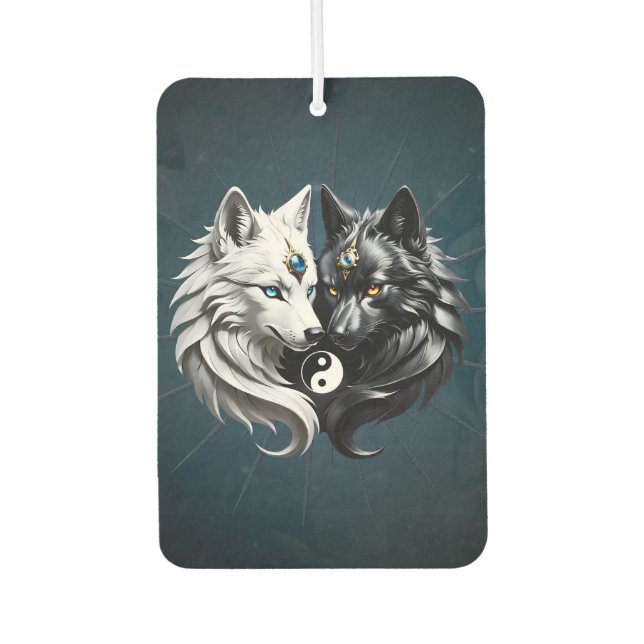 Yin Yang Wolves. Autolufterfrischer (Vorderseite)