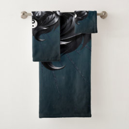 Yin Yang Wolves. Badhandtuch Set