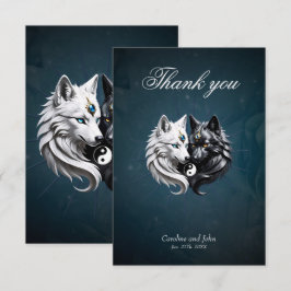 Yin Yang Wolves. Dankeskarte