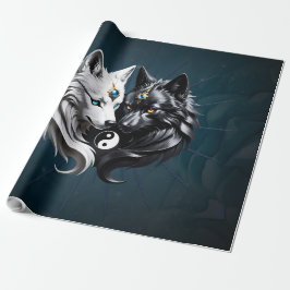 Yin Yang Wolves. Geschenkpapier