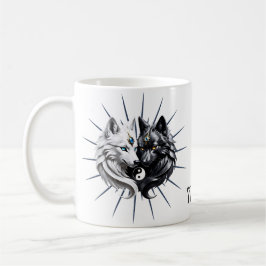 Yin Yang Wolves. Kaffeetasse