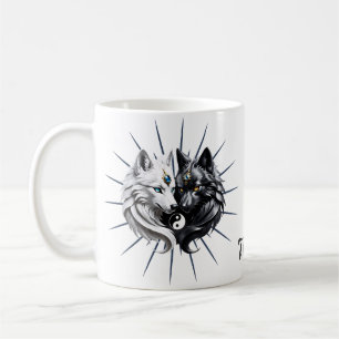 Yin Yang Wolves. Kaffeetasse