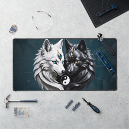 Yin Yang Wolves. Schreibtischunterlage