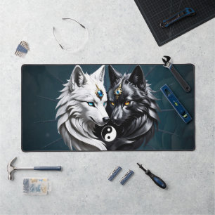 Yin Yang Wolves. Schreibtischunterlage