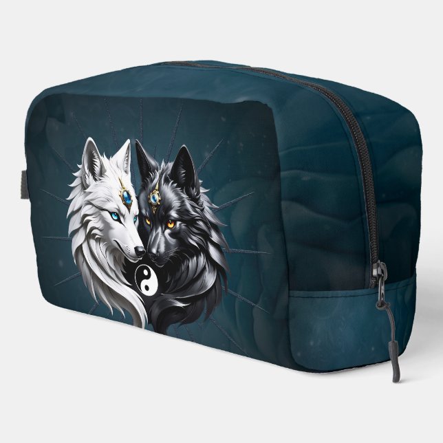 Yin Yang Wolves. Waschbeutel (Rechte Ecke)