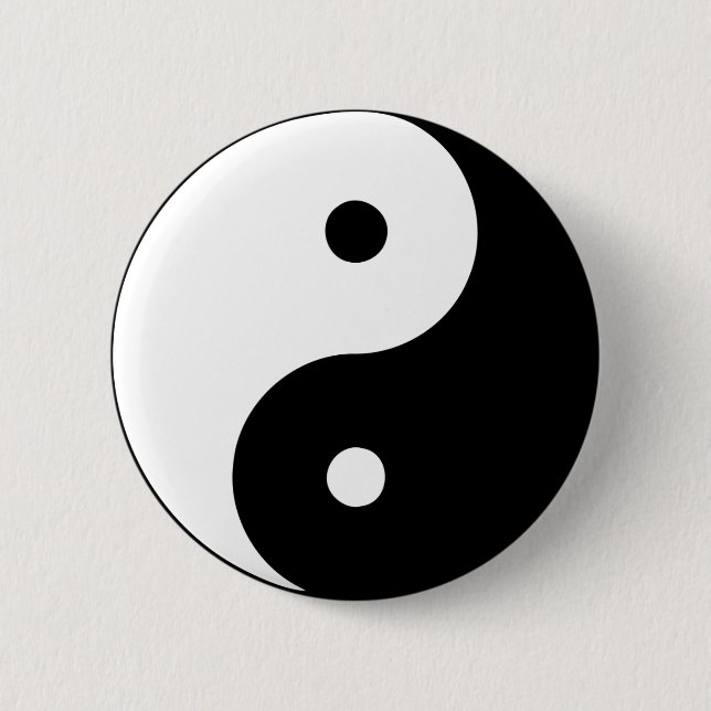 Yin Yang Ying Taoismus-Zeichen-Chinese Taijitu Button (Vorderseite)