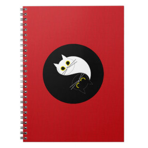 Yin Yang Zen Chat Carnet Spiral
