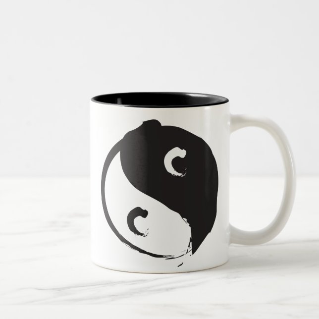 Yin Yang Zweifarbige Tasse (Rechts)