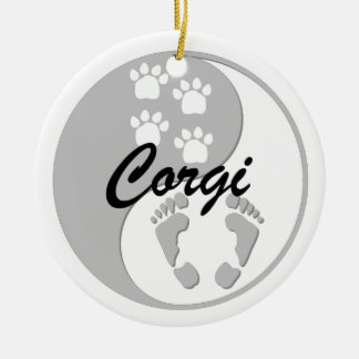 yin Yangcorgi Keramikornament