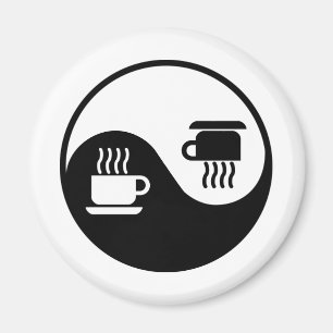 Ying und Yang des Kaffees Magnet