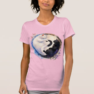 Ying und Yang Kätzchen T-Shirt