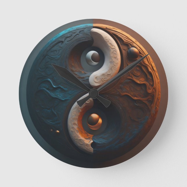 Ying Yang Art Uhr (Vorderseite)