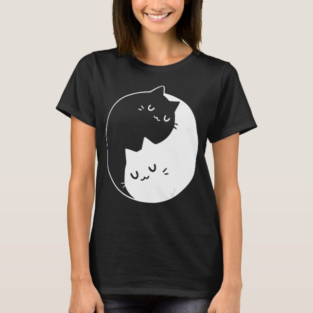 Ying Yang Chats Chat T-Shirt Tee 1 (Devant)