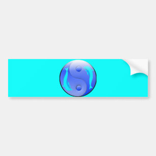Ying-Yang Delphin Autoaufkleber