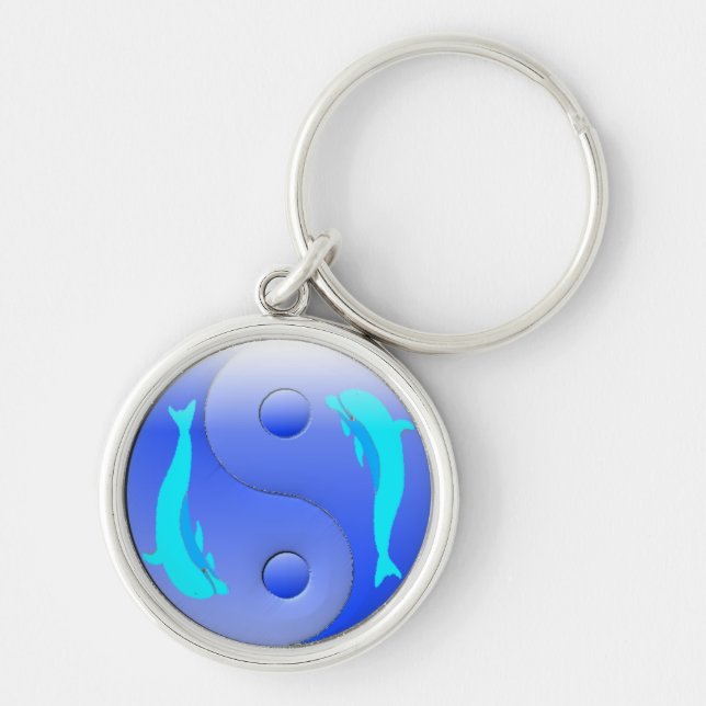 Ying-Yang Delphin Schlüsselanhänger (Vorne)