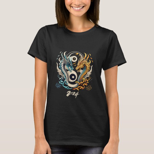 Ying Yang Dragon leitet 2024 T-Shirt (Vorderseite)