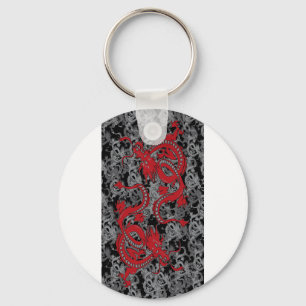 Ying Yang Dragon oin Red - Chinesisches Neujahr Schlüsselanhänger