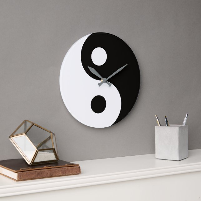 Ying Yang Duales Große Wanduhr (Büro)