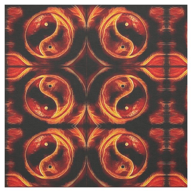 Ying Yang Flame Stoff (Muster)