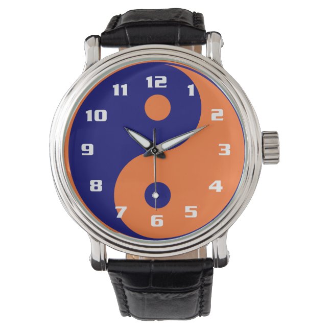 Ying Yang in lebhaften Farben Armbanduhr (Vorderseite)