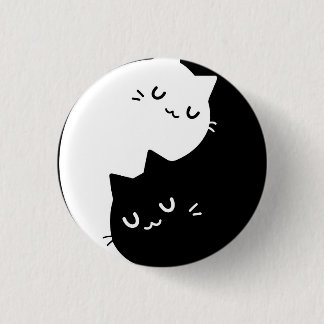 Ying Yang Katzen Button