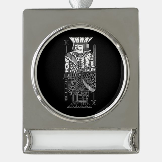 Ying Yang King Banner-Ornament Silber (Vorderseite)
