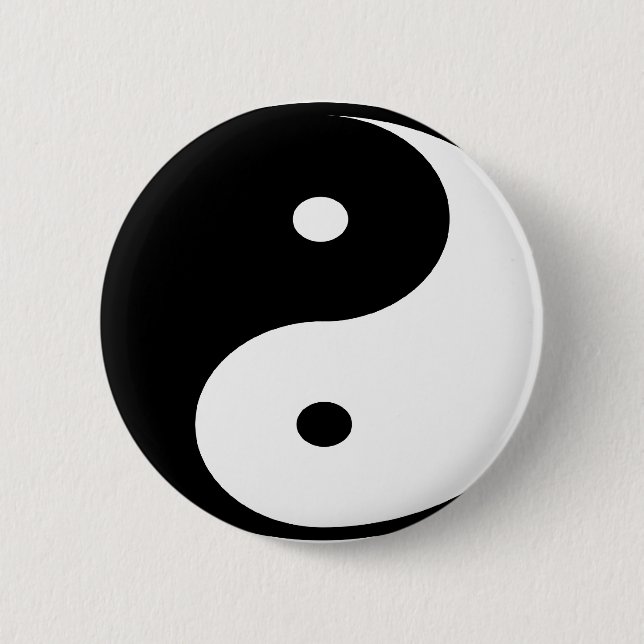 YING YANG KNOPF BUTTON (Vorderseite)
