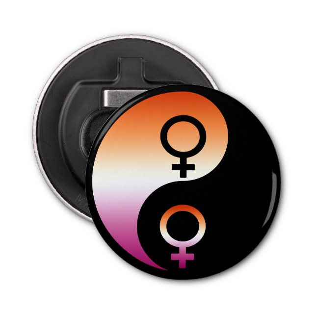 Ying Yang | Lesbian Pride  Flaschenöffner (Vorderseite)