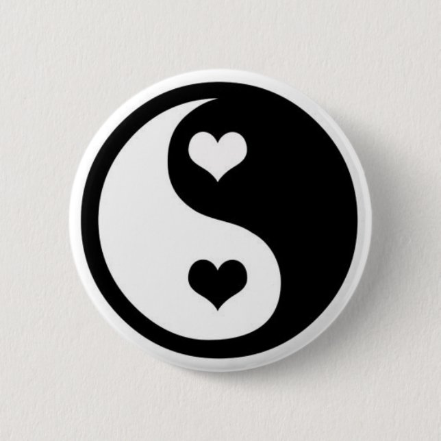 Ying Yang Liebe Button (Vorderseite)