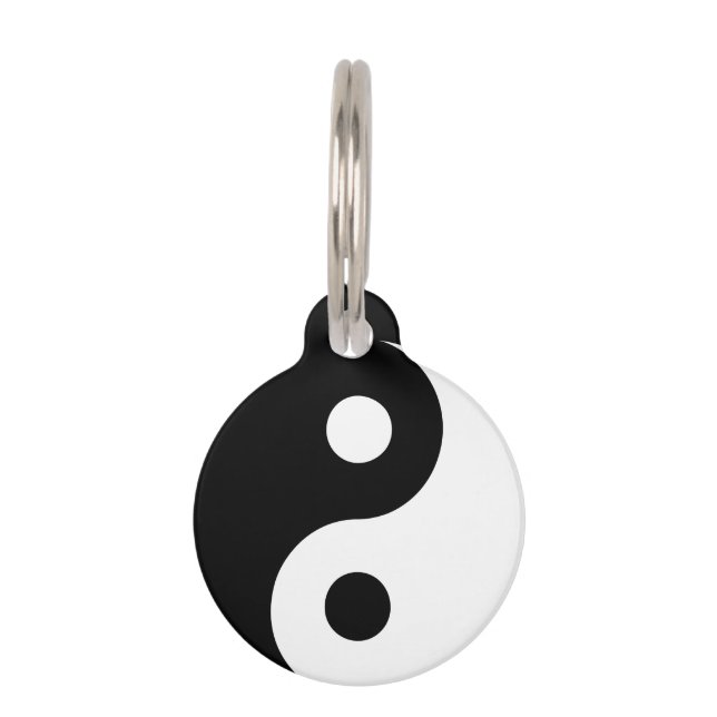Ying Yang mit Informations-an Rückseite Haustiermarke (Vorderseite)